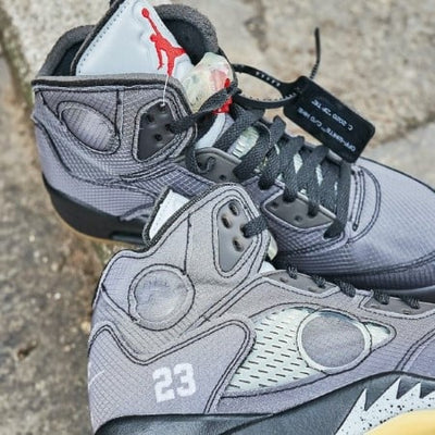 Nike Air Jordan 5 Retro Off-White Muslin-sneakers-Air Jordan-pikastore.cz
