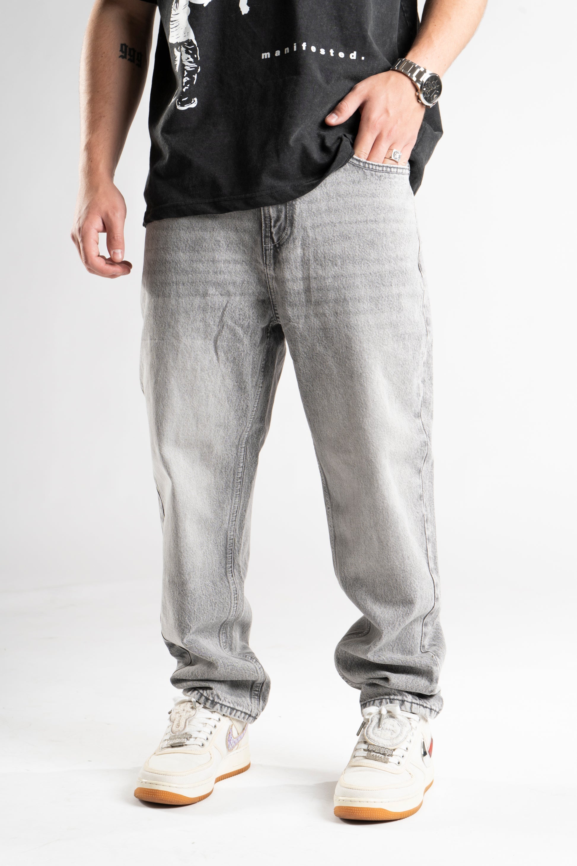 Custom Baggy Star Jeans V1 Grey-Kalhoty-Custompantsprg-pikastore.cz