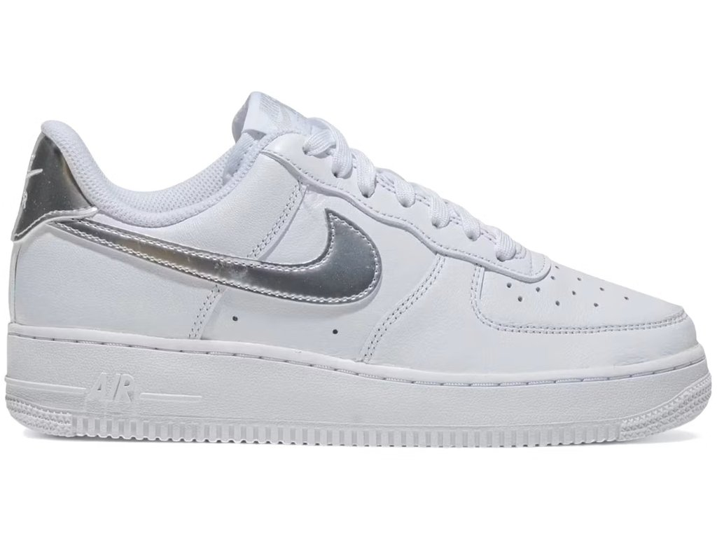 Nike Air Force 1 Low '07 SE White Metallic Silver (Women's) – sneakers