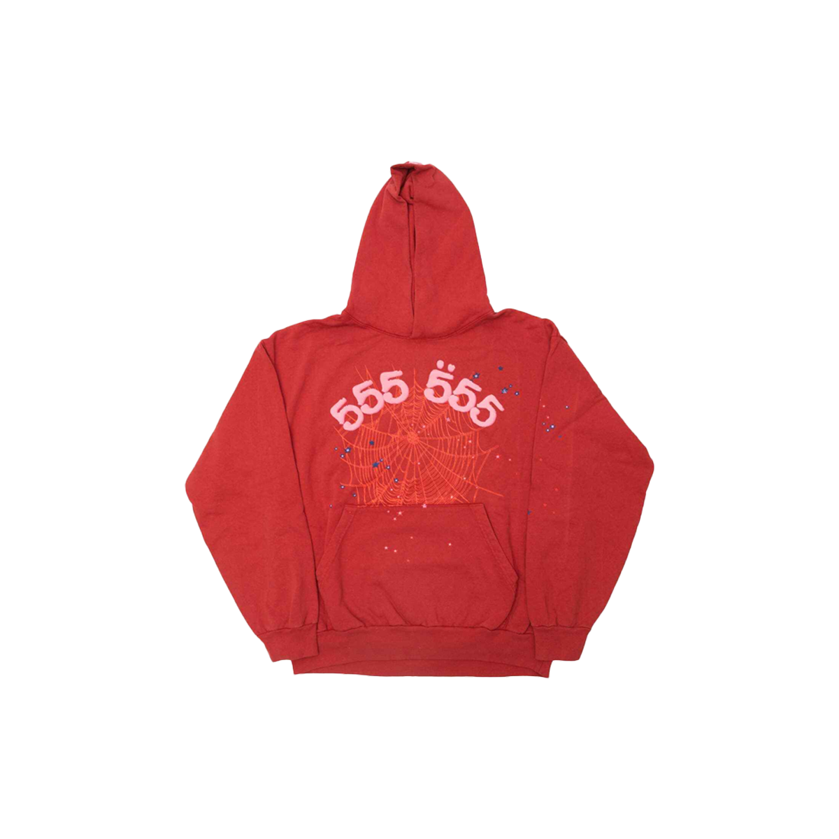 Sp5der 555 Angel Number Hoodie Red-Sp5der-pikastore.cz