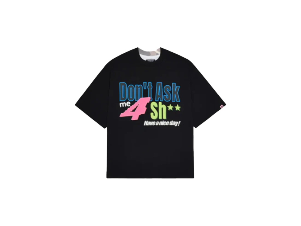 Broken Planet Don't Ask Me Split Camo T-Shirt Midnight Black