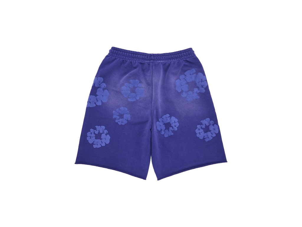 Denim Tears Mono Cotton Wreath Sweat Shorts Washed Blue-Denim Tears-pikastore.cz