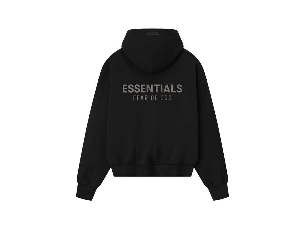 Fear of God Essentials S25 Fleece Hoodie Jet Black-Fear of God-pikastore.cz