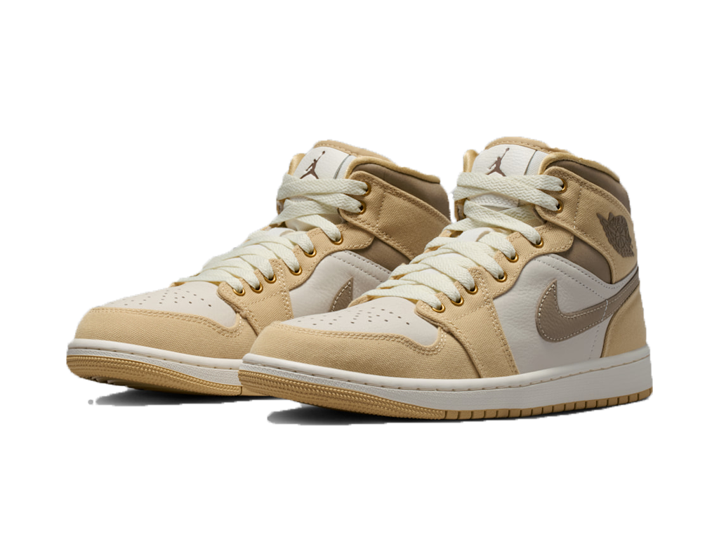Jordan 1 Mid Khaki Sesame (Womens)-Nike-pikastore.cz