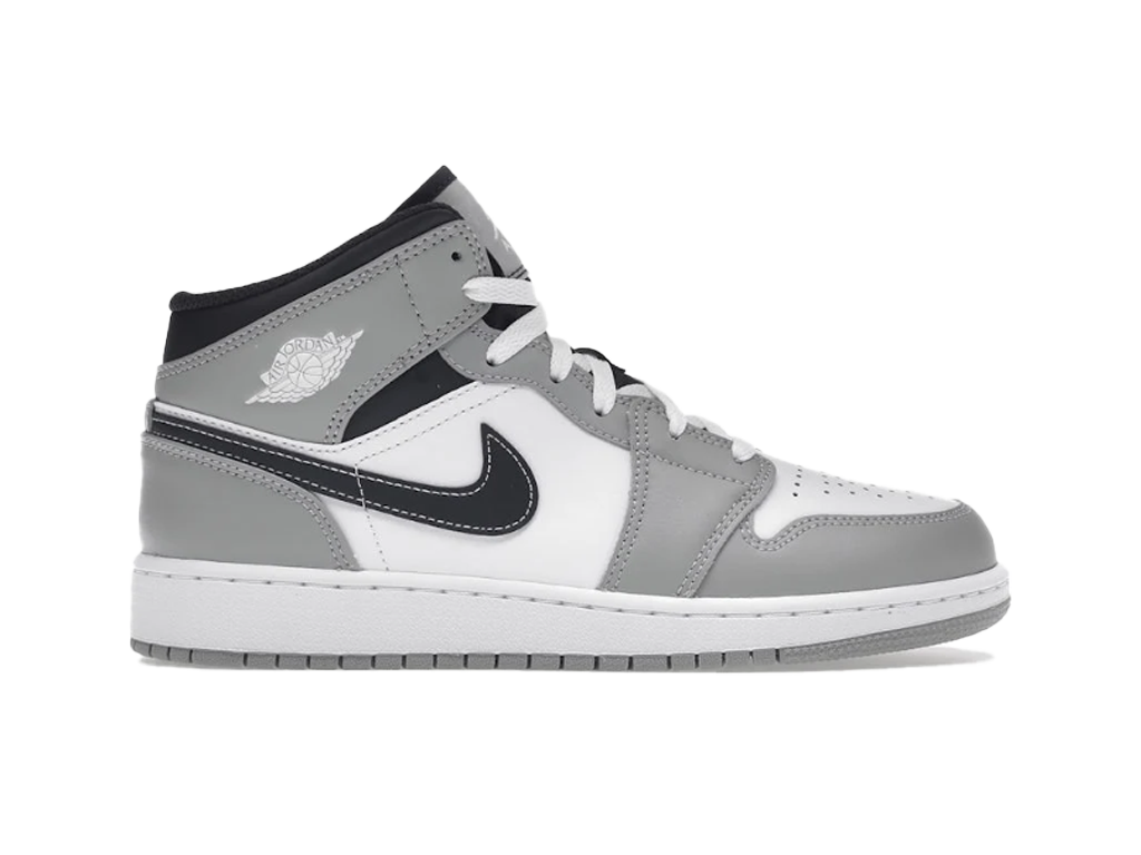 Air Jordan Jordan 1 Mid Light Smoke Grey (GS) – sneakers – foto 3 di 5