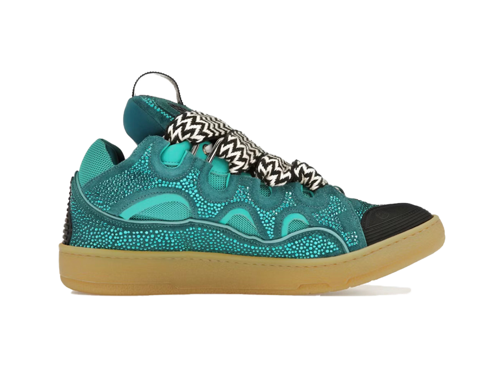 Lanvin Curb Sneakers Rhinestones - Pale Blue-Lanvin-pikastore.cz
