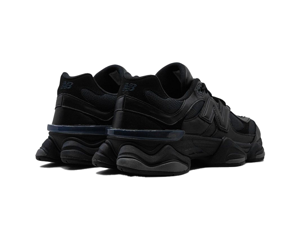 New Balance 9060 Triple Black Leather-sneakers-New Balance-pikastore.cz