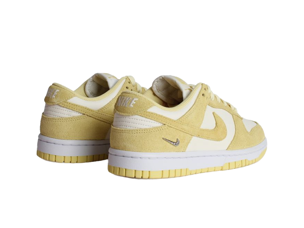 Nike Wmns Dunk Low Suede Sail White Metallic Silver Soft Yellow-Nike-pikastore.cz