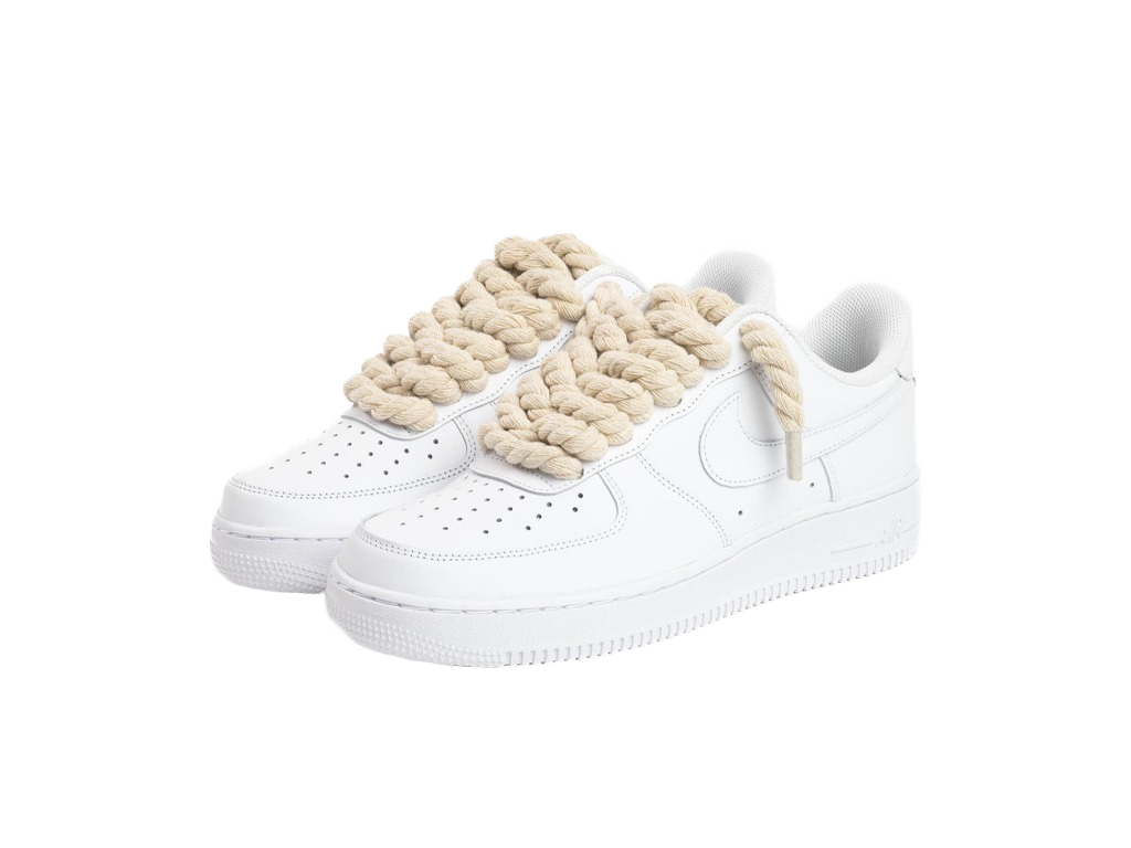 Nike Air Force 1 White Low 07 Rope Laces Beige-Nike-pikastore.cz