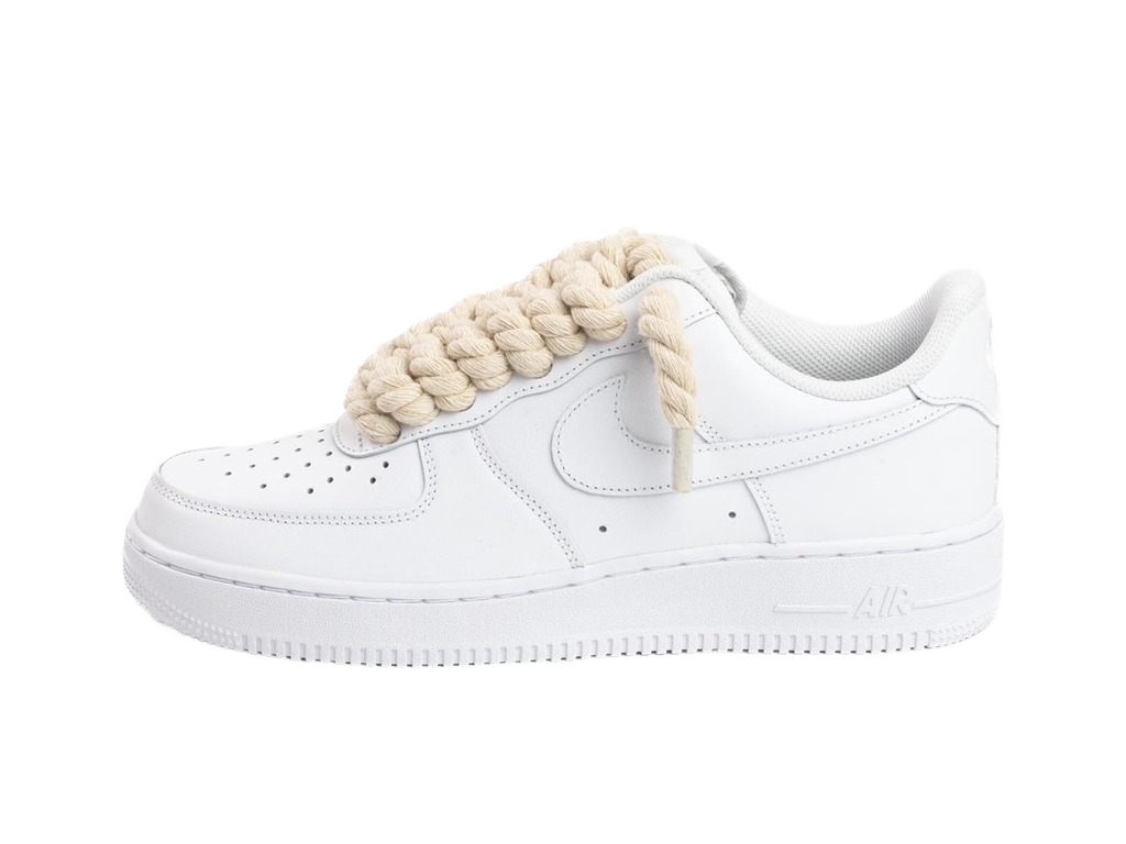 Nike Air Force 1 White Low 07 Rope Laces Beige-Nike-pikastore.cz