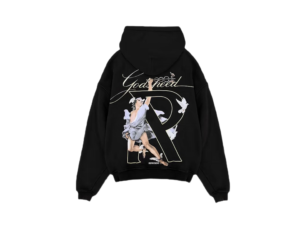 Represent Hermes Zip Hoodie Black-Represent-pikastore.cz