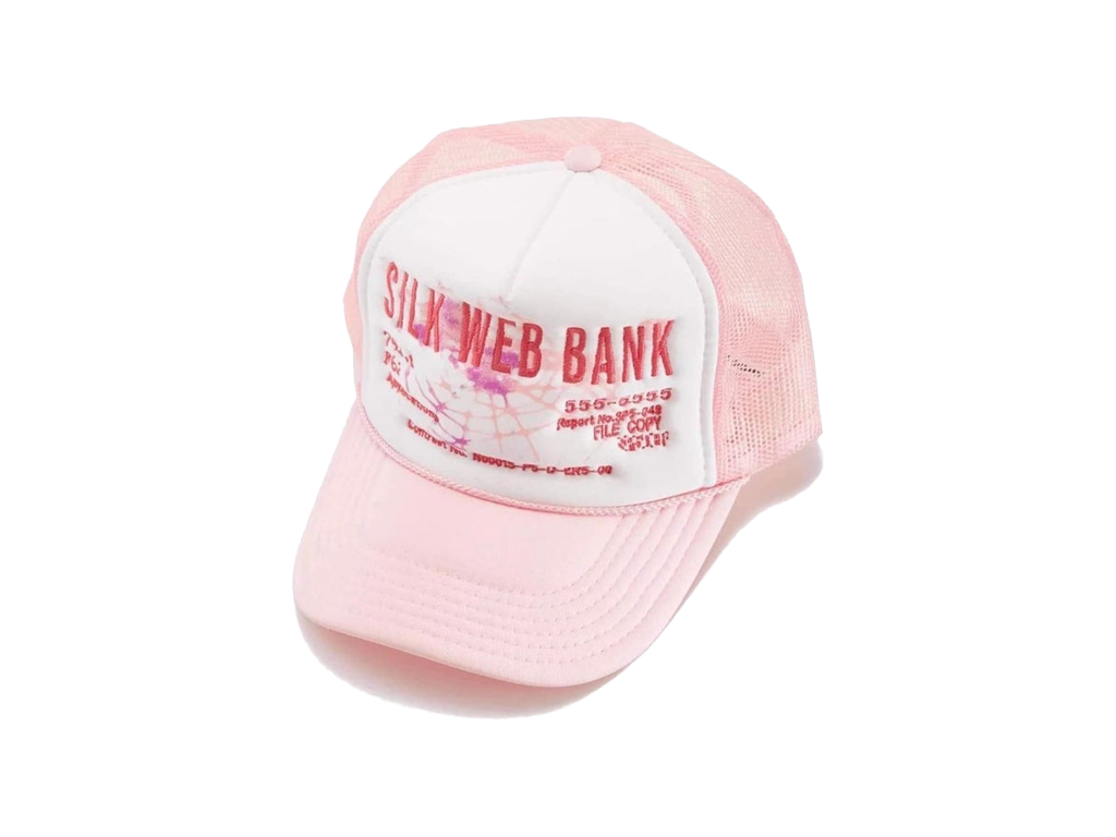 Sp5der Silk Web Bank Trucker Hat Pink-Sp5der-pikastore.cz