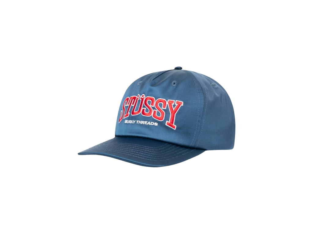Stussy Mid Depth Burly Threads Snapback Navy-Stüssy-pikastore.cz