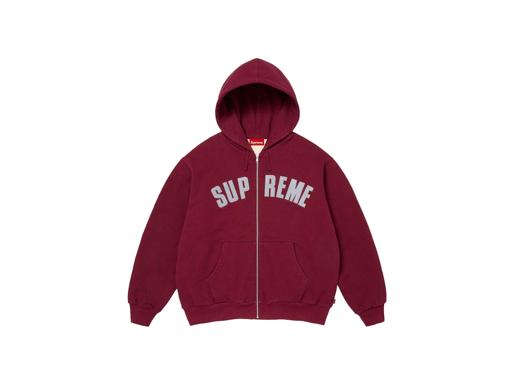 Supreme Arc Thermal Lined Zip Up Hooded Sweatshirt Cardinal – mikina