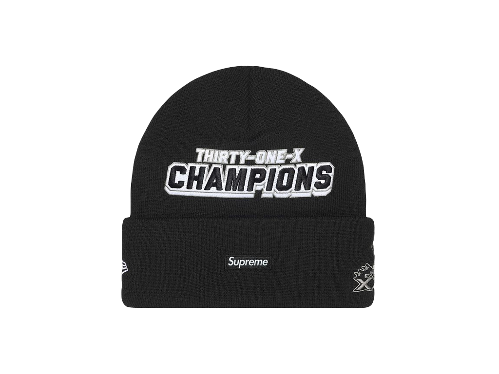 Supreme New Era Football Beanie Black-Supreme-pikastore.cz