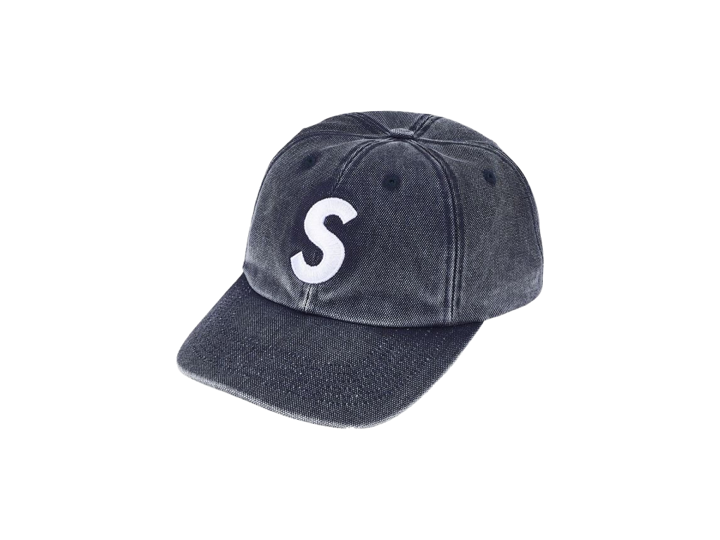 Supreme Pigment Coated S Logo 6-Panel Cap (SS26) Navy-Supreme-pikastore.cz