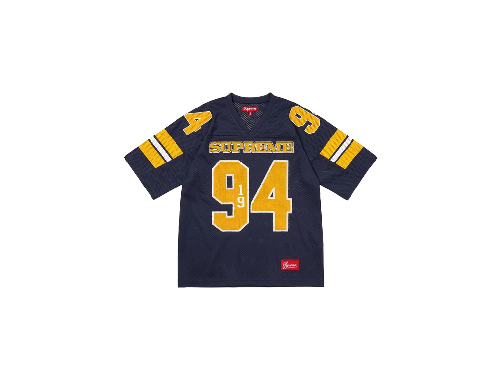Supreme Sequin Football Jersey Navy-Supreme-pikastore.cz