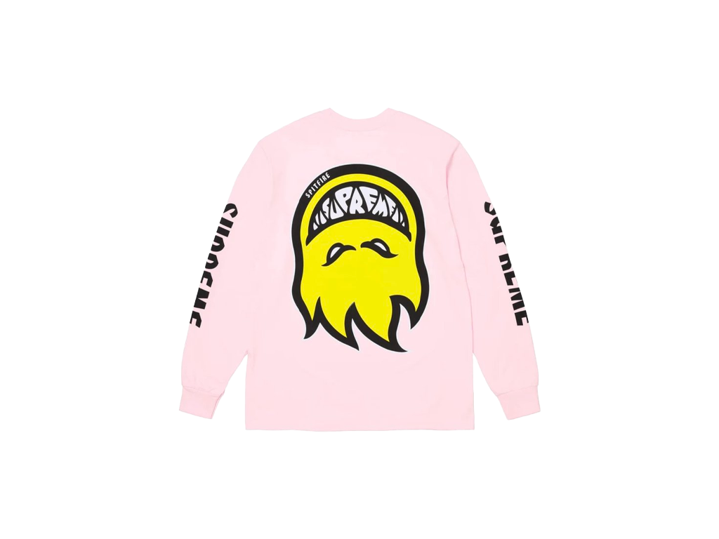 Supreme Spitfire Bighead L/S Tee Pink-Supreme-pikastore.cz