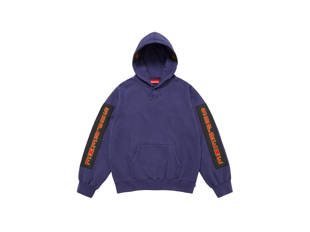 Supreme Woven Patches Hooded Sweatshirt Dark Royal-Supreme-pikastore.cz