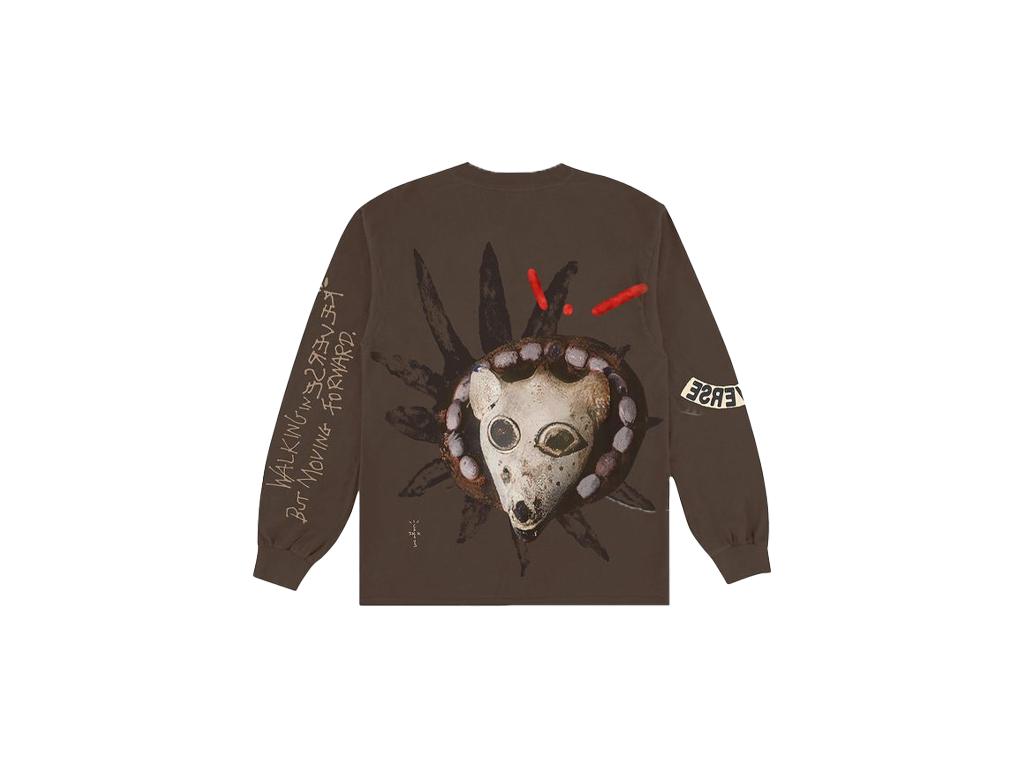 Travis Scott Reverse Jack Long Sleeve T-shirt Brown