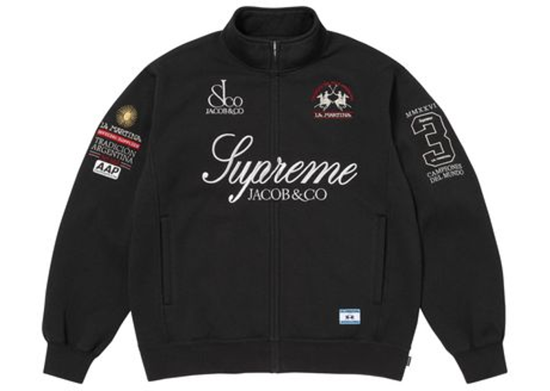 Supreme La Martina Zip Up Sweatshirt Black