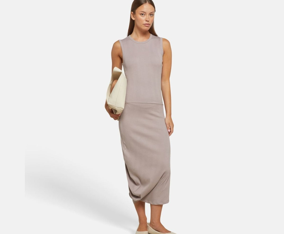 Calvin Klein Midi dress Greige – îmbrăcăminte – fotografia 5 din 5