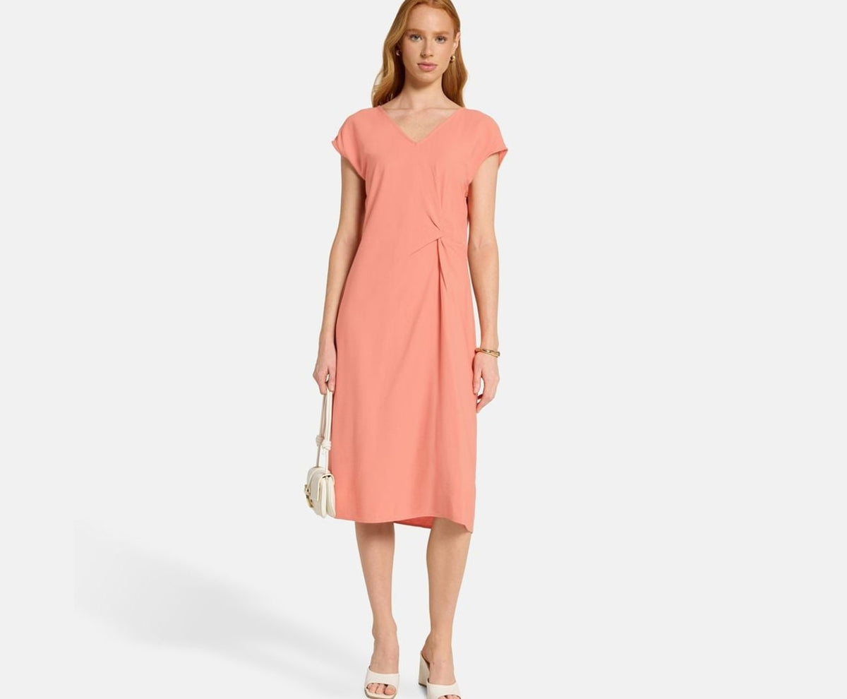 Calvin Klein Midi dress Orange – kläder – foto 5 av 5