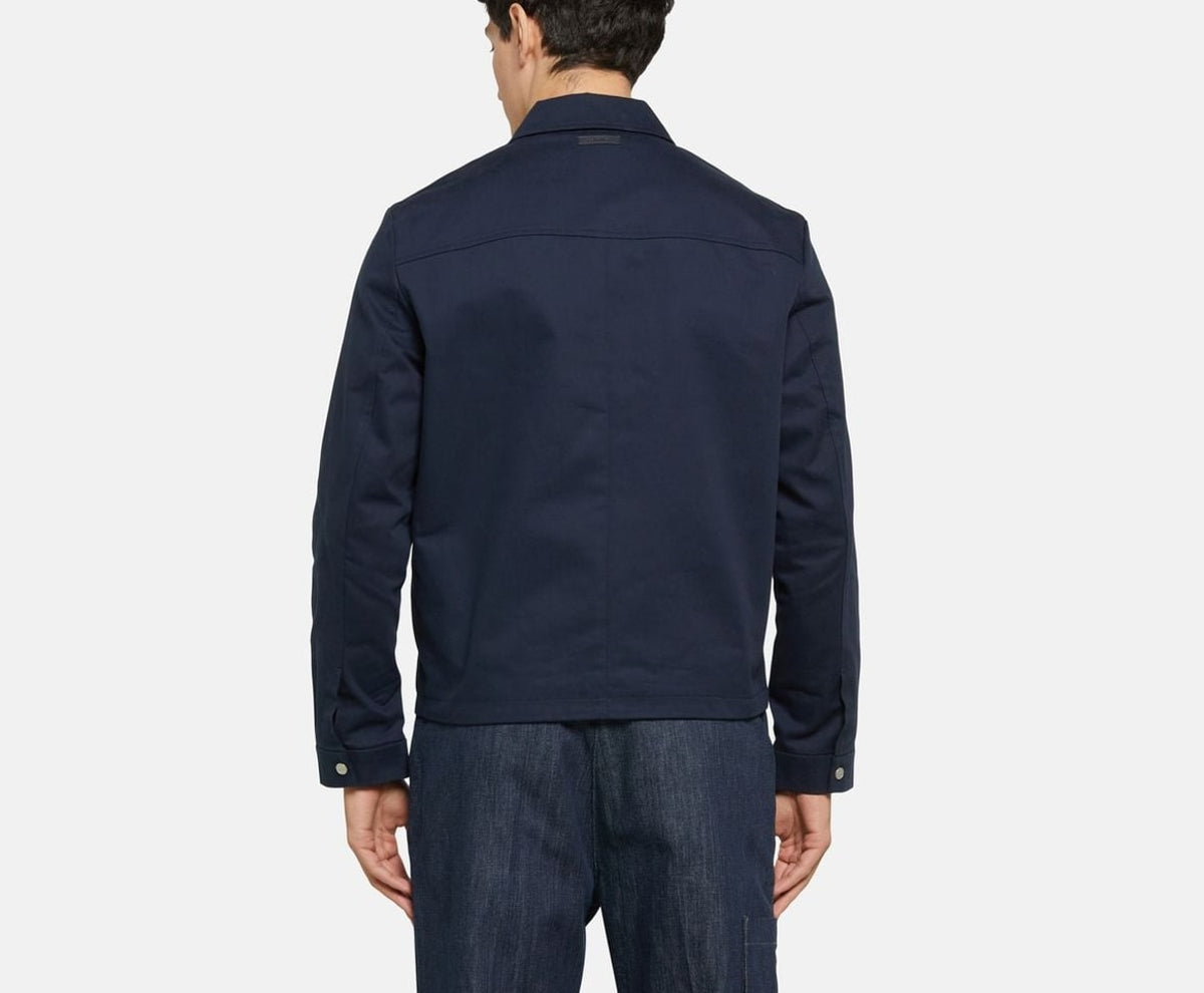 Calvin Klein Shacket Dobby Dark Blue – tøj – foto 4 af 6
