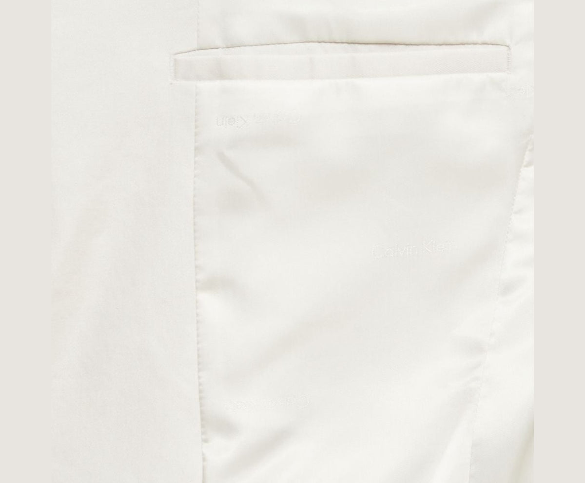 Calvin Klein Linen-blend suit jacket Ecru – bunda – fotka 3 z 6