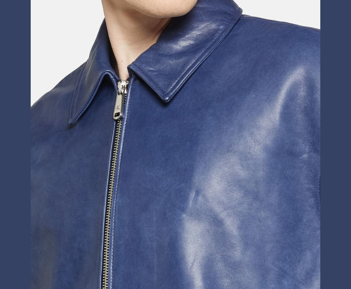 Calvin Klein Leather blouson Blue – odzież – zdjęcie 3 z 6