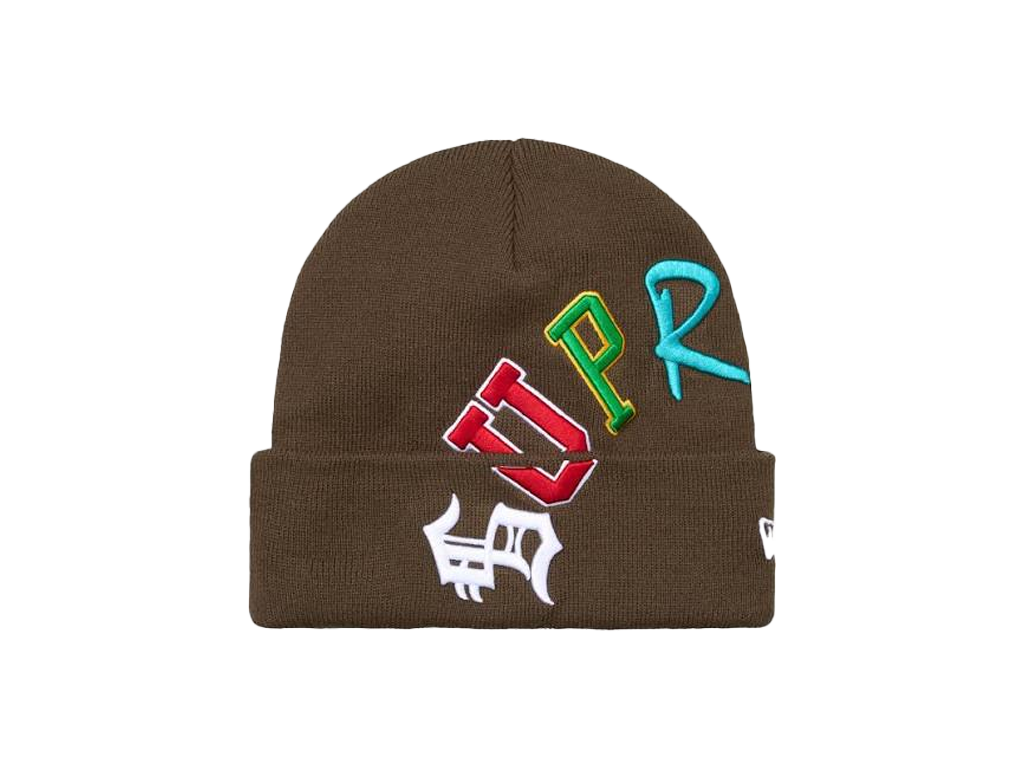 Supreme New Era Arc Beanie Brown