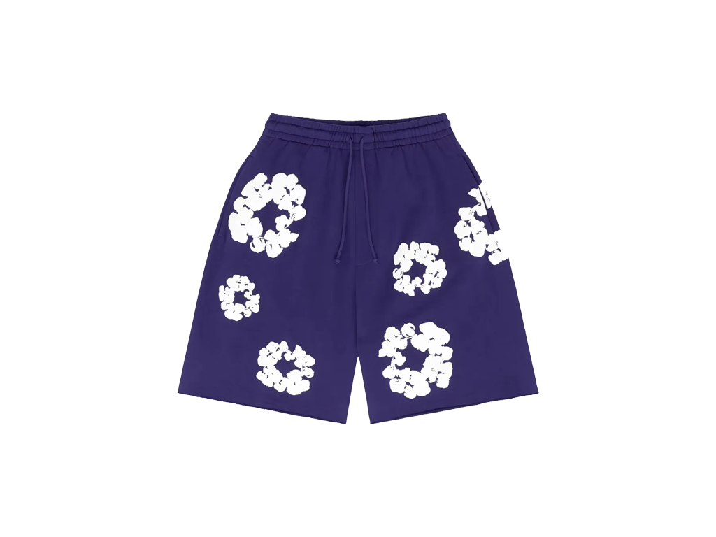 Denim Tears Cotton Wreath Sweatshorts Purple-Denim Tears-pikastore.cz