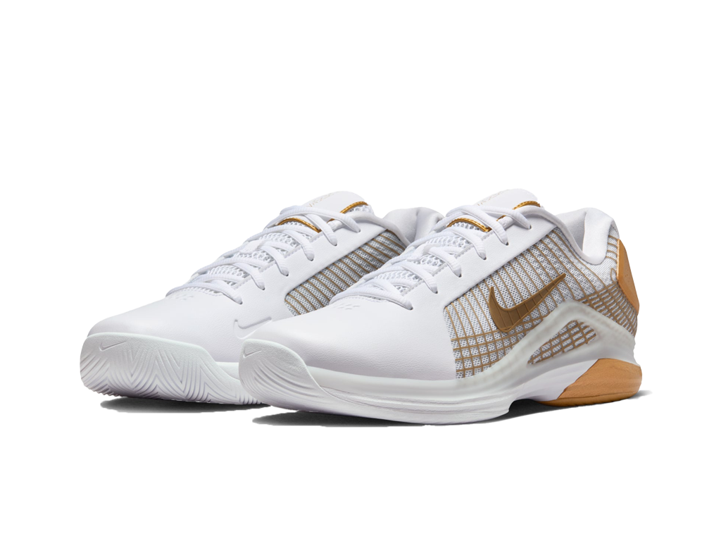 Nike Court Air Zoom Vapor 12 Hypersmash HC White Pure Platinum Metallic Gold