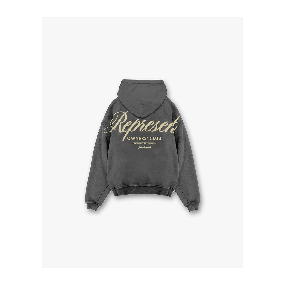 Represent Owners Club Script Hoodie Vintage Grey