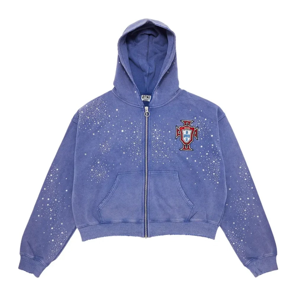 Vale Forever Pluto Cluster Zip Up Hoodie Blue – mikina