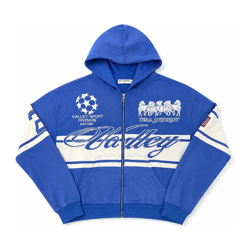 Vale Forever Life Is Forever Zip Up Hoodie Blue – pulóver