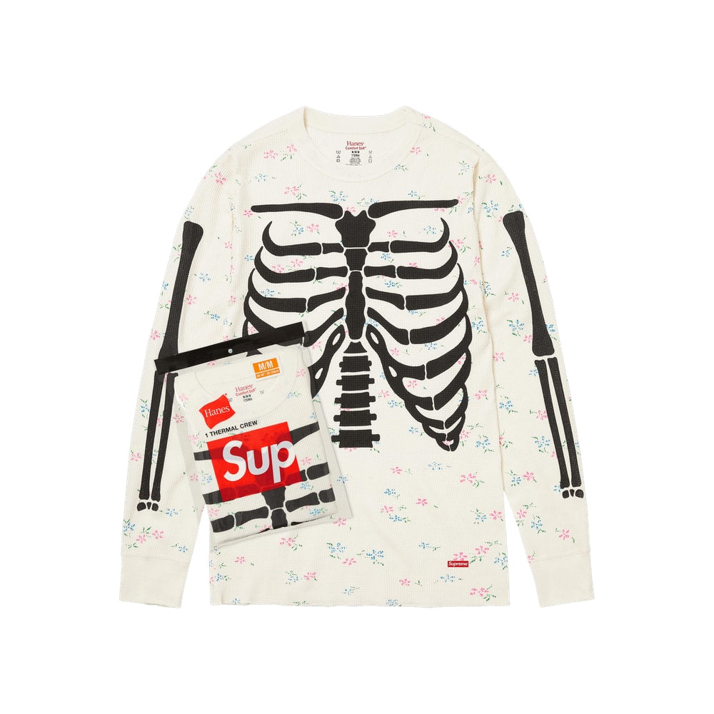 Supreme x Hanes Bones Thermal Crew (1 Pack) Floral – felpa