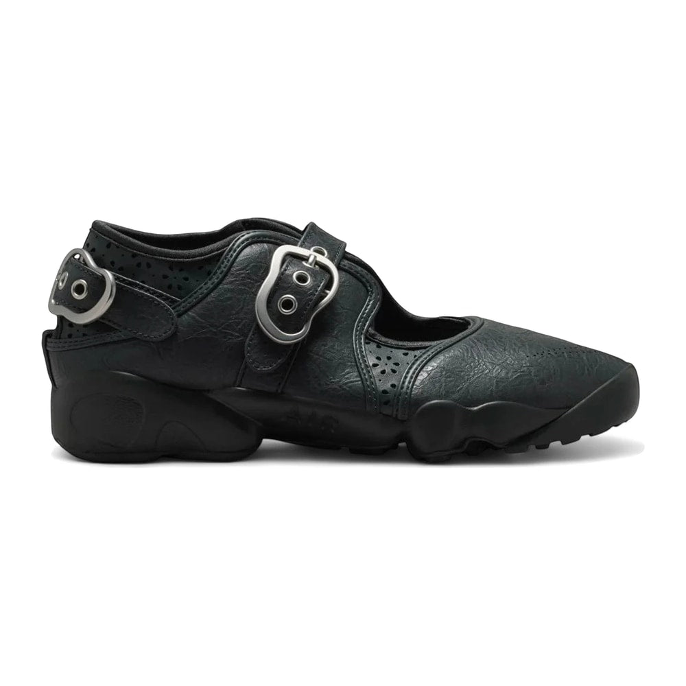 Nike Air Rift Leather Anthracite Metallic Silver (Women's) – sneakersy, czarny