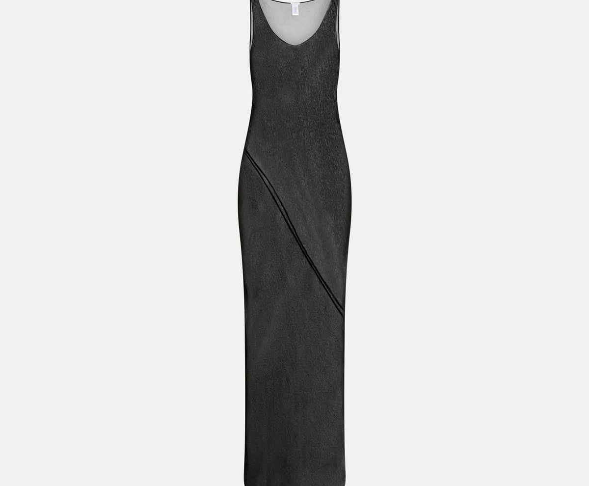 Calvin Klein Silk night gown Black – clothing, black