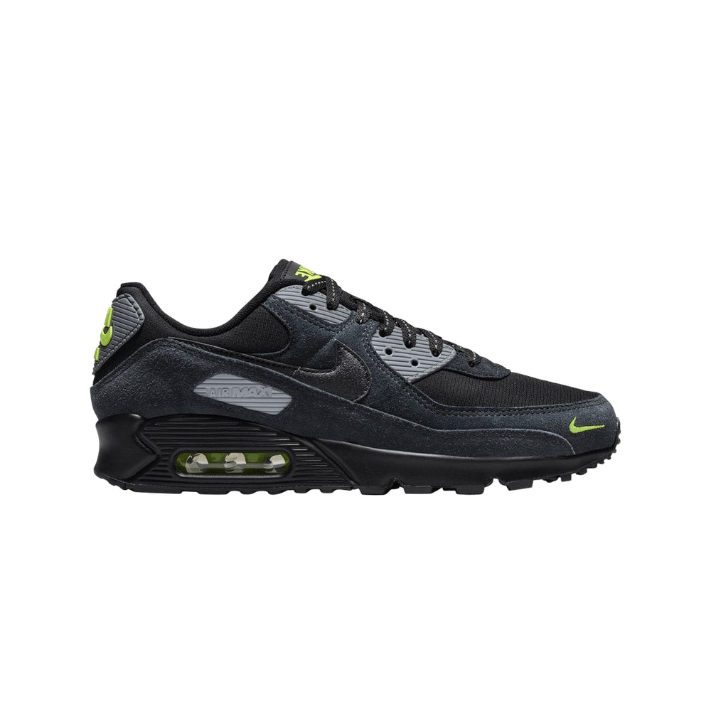 Nike Air Max 90 Black Cool Grey Volt – zapatos, negro