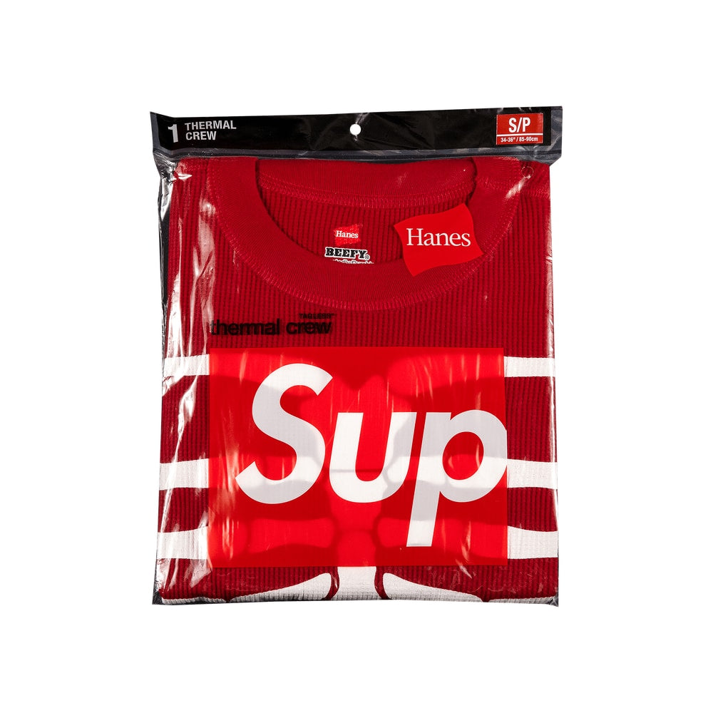 Supreme x Hanes Bones Thermal Crew (1 Pack) Red – bluza