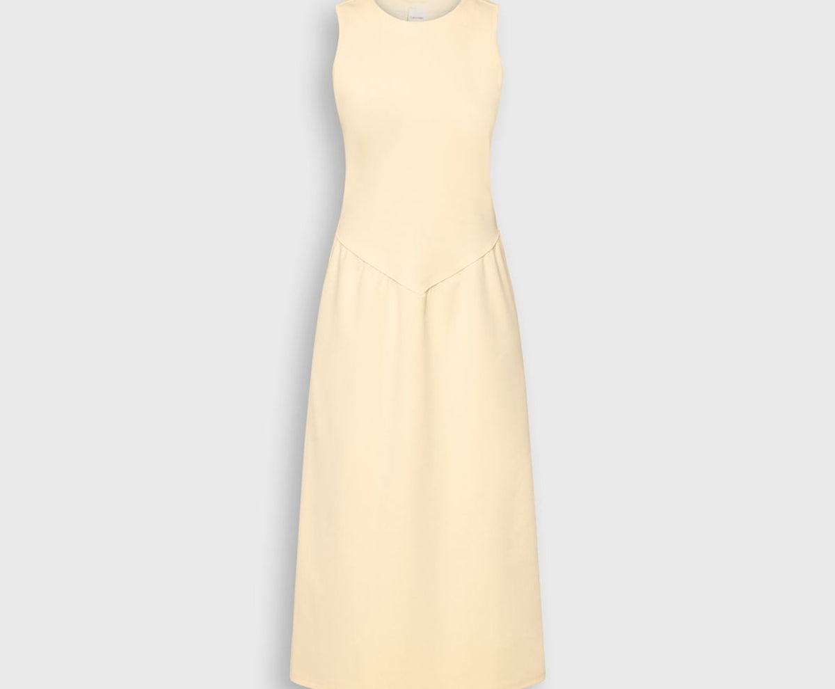 Calvin Klein Midi dress Light Yellow – îmbrăcăminte