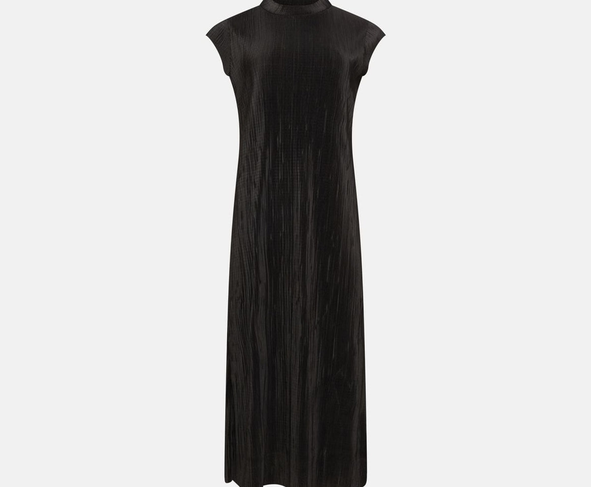 Calvin Klein Ribbed dress Black – îmbrăcăminte, negru