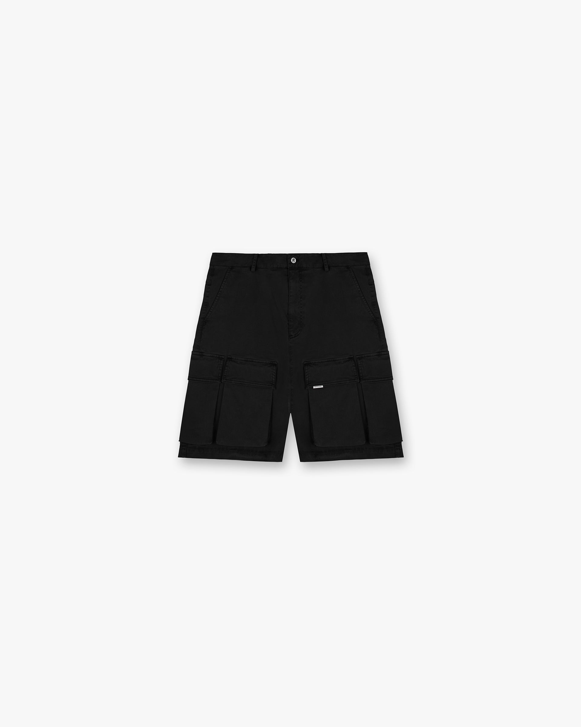 Represent Baggy Cotton Cargo Short Black