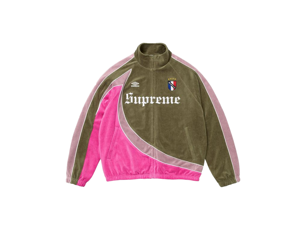 Supreme x Umbro Velour Track Jacket Olive