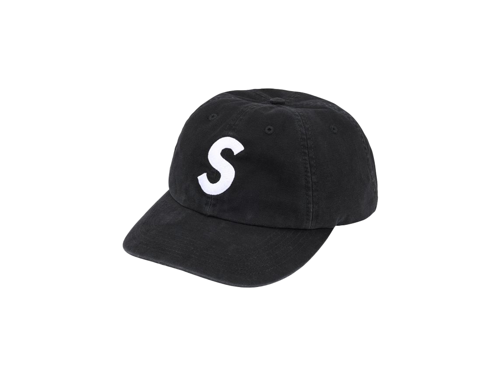 Supreme Washed Canvas S Logo 6-Panel Hat (FW26)