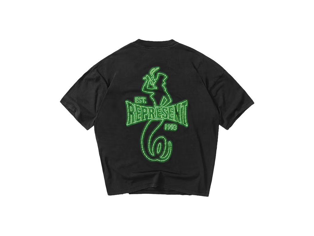 Represent x The Viper Room Glow T-Shirt Vintage Black