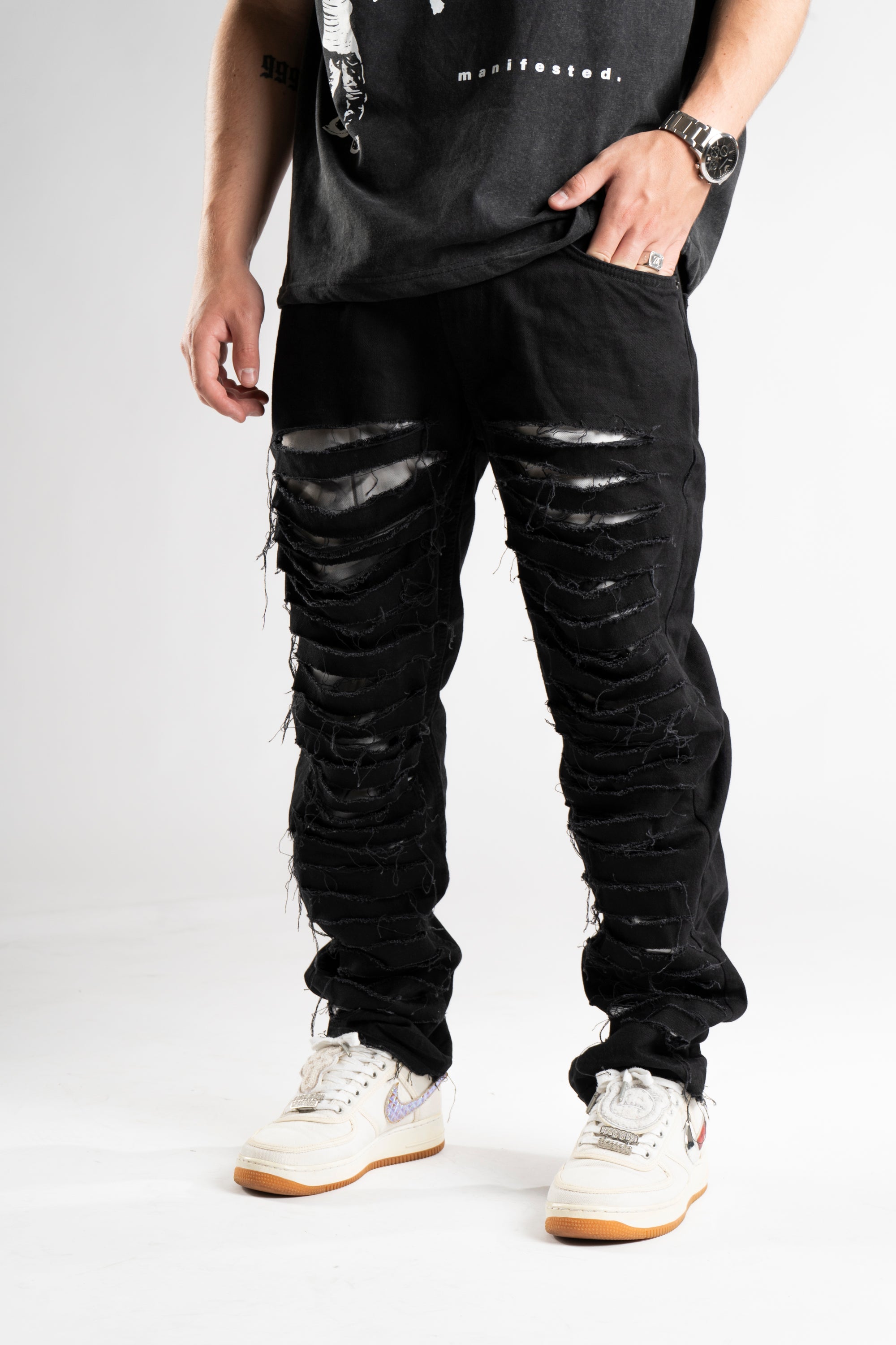 Custom Distressed Jeans-Kalhoty-Custompantsprg-pikastore.cz