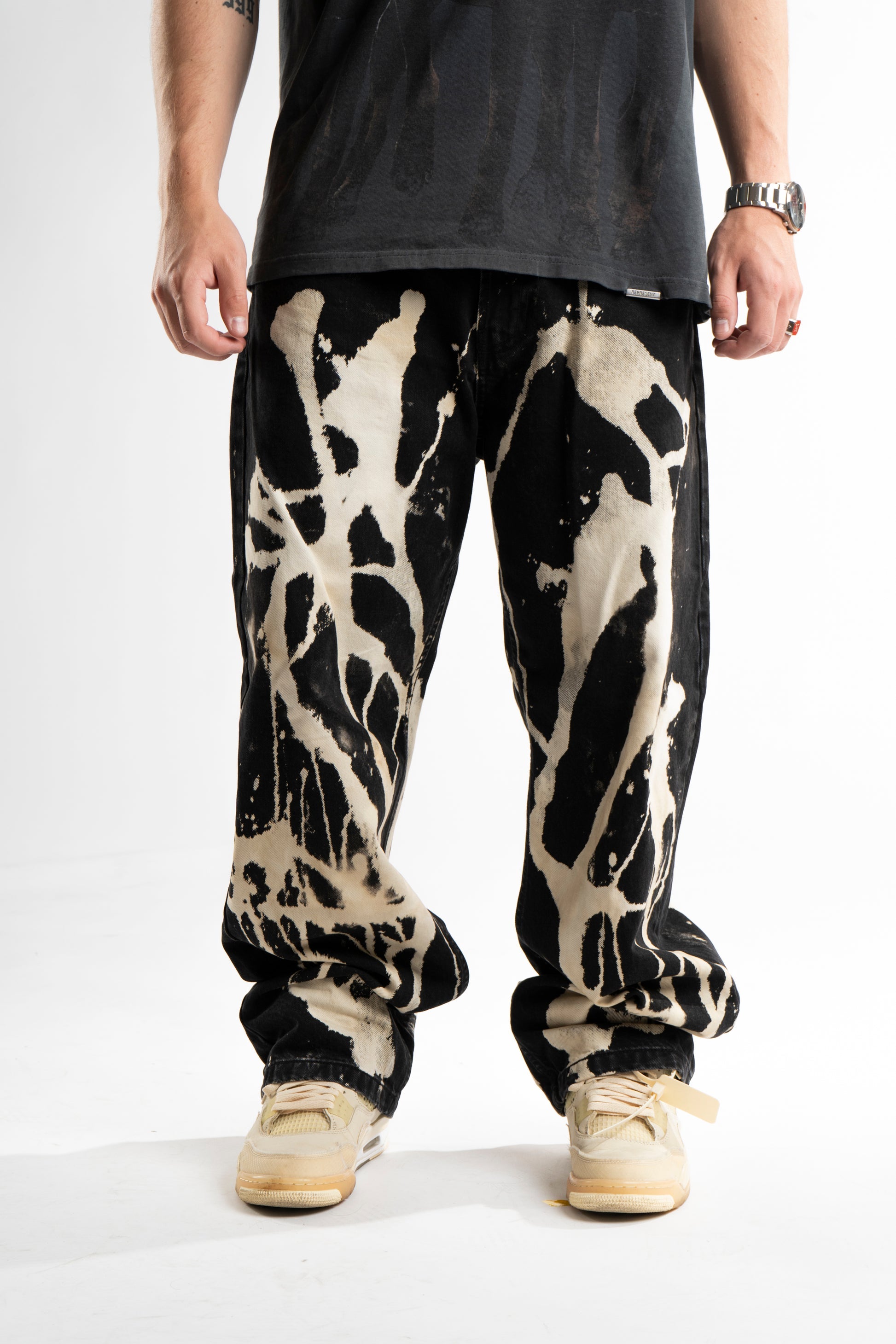 Custom Bleached Jeans V2-Kalhoty-Custompantsprg-pikastore.cz