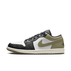 Nike Air Jordan 1 Low Black Toe Medium Olive
